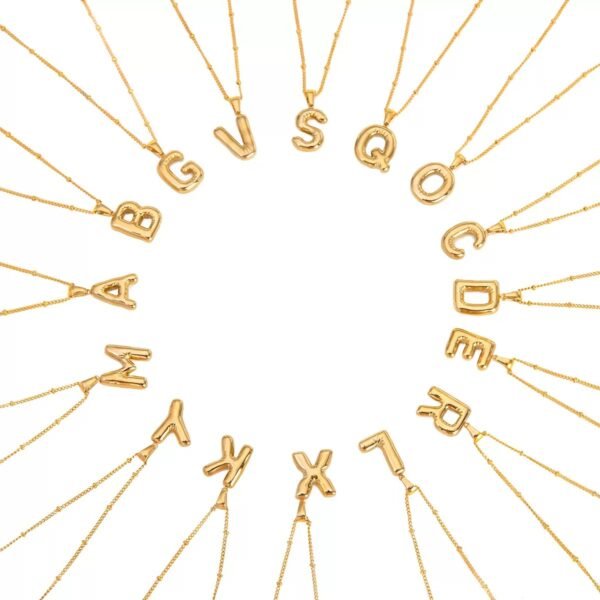 Bubble Initial Necklace
