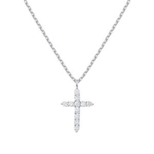 925 Sterling Silver Mini Cross Pendant Necklace