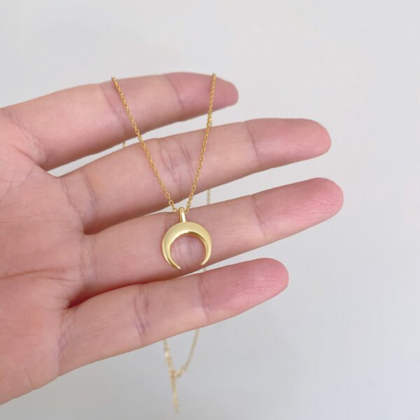 925 Sterling Silver Moon Necklace