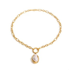 Stainless Steel Baroque Necklace Chunky Chain