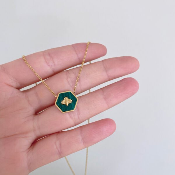 Malachite Bee Necklace