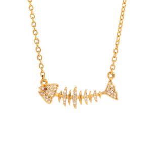 Stainless Steel Fishbone Necklace