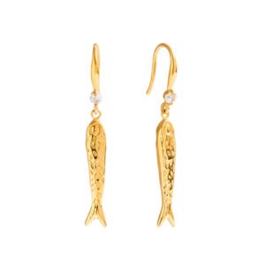 Stainless Steel Fish Dangle Earrings