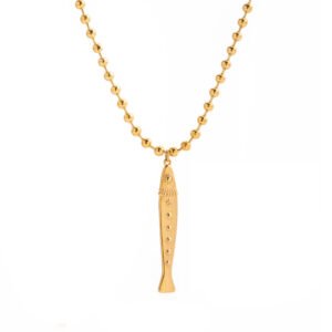 Fish Pendant Beaded Necklace