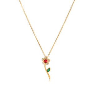 CZ Flower Necklace