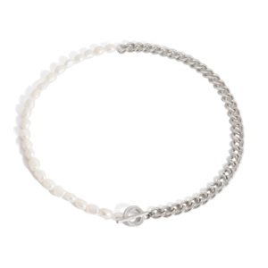 Pearl Cuban Chain Necklace