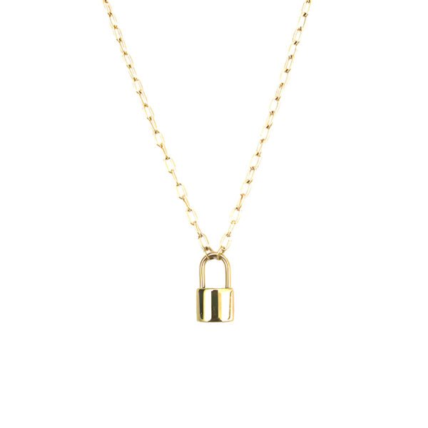 Stainless Steel Padlock Necklace