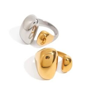 Adjustable Statement Ring Stainless Steel