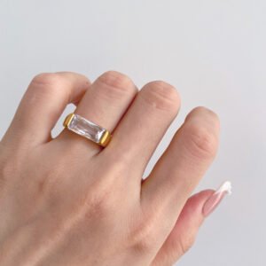 Square Diamond Ring Stainless Steel